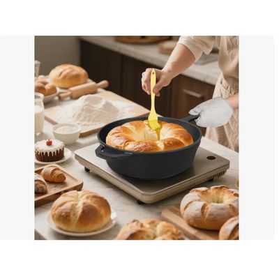 Imagen 2 del producto Sartenes De Hierro Fundido Gruesa Doble Uso 26cm