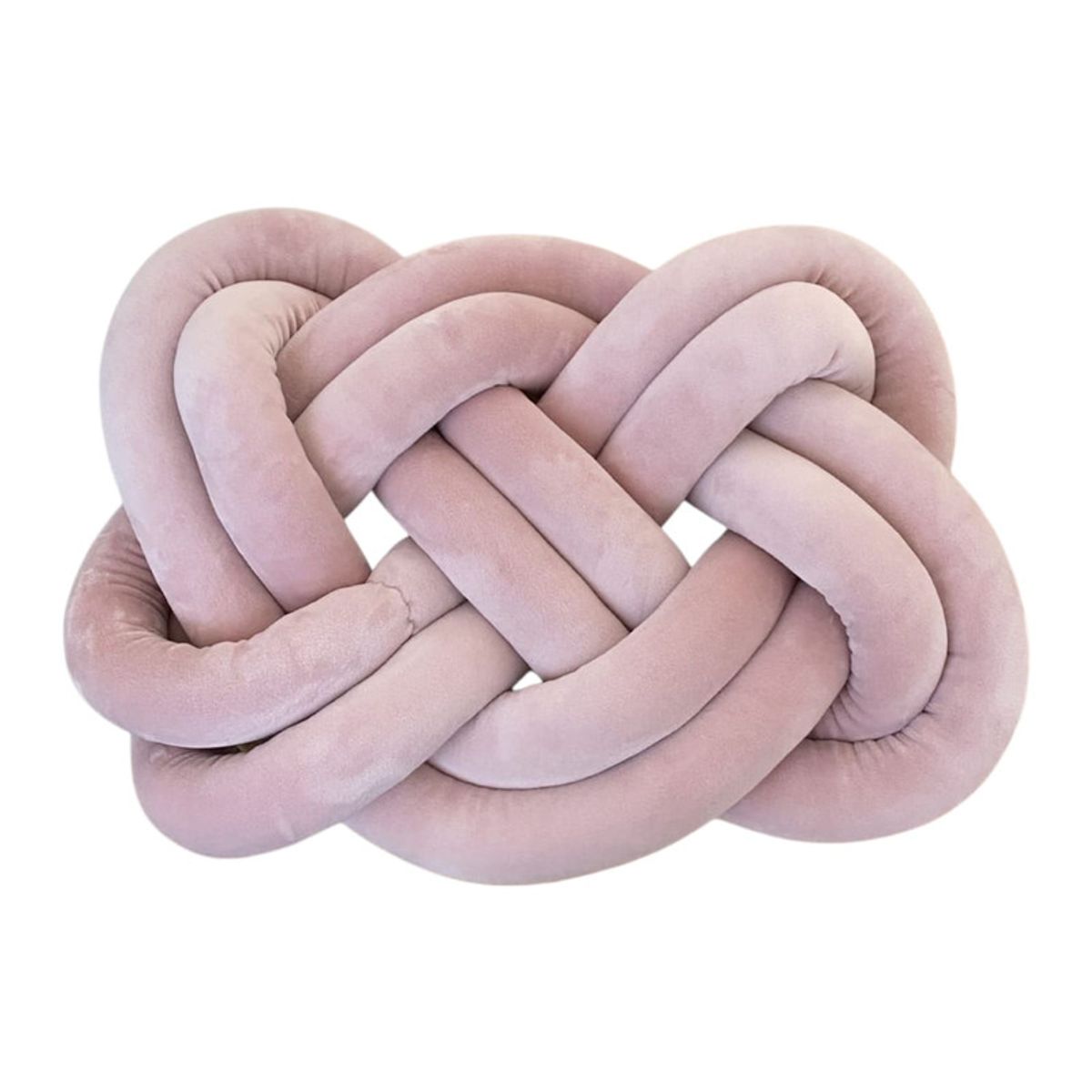 GENERICO - Cojin Trenzado Decorativo Elegate De Terciopelo Rosado