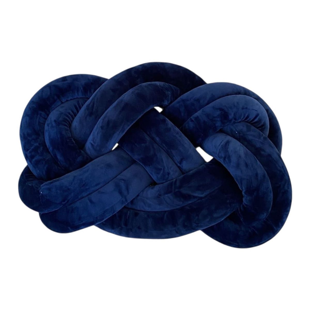 GENERICO - Cojin Trenzado Decorativo Elegate De Terciopelo Azul