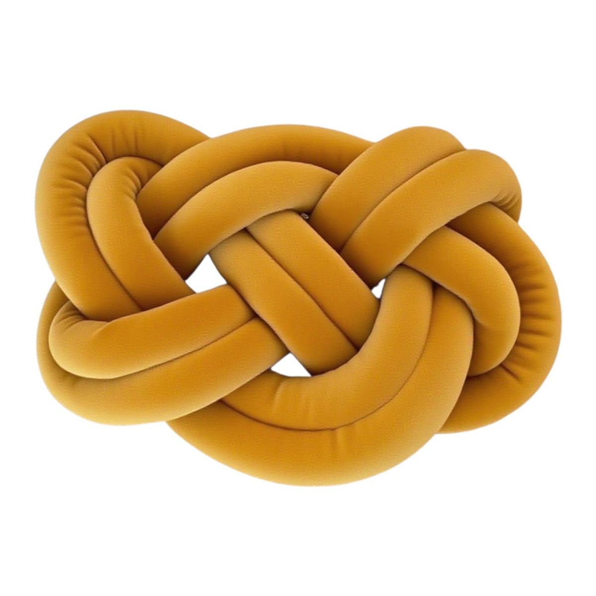 GENERICO - Cojin Trenzado Decorativo Elegate De Terciopelo Amarillo