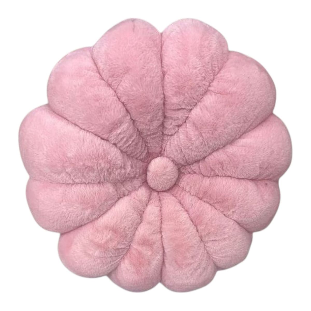 GENERICO - Cojín Decorativo Redondo Peludito Suave Sofa Living Rosado