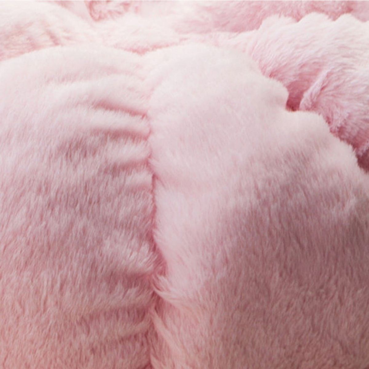 GENERICO - Cojín Decorativo Redondo Peludito Suave Sofa Living Rosado