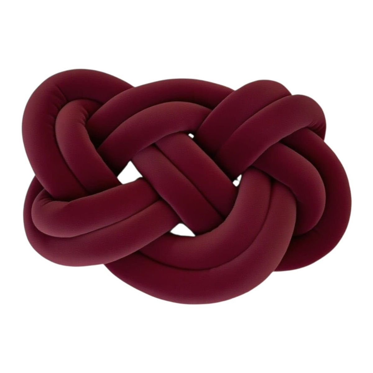 GENERICO - Cojin Trenzado Decorativo Elegate De Terciopelo Burdeo