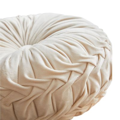 Imagen 2 del producto Cojin Redondo De Terciopelo Decorativo Elegante 37cm Azul