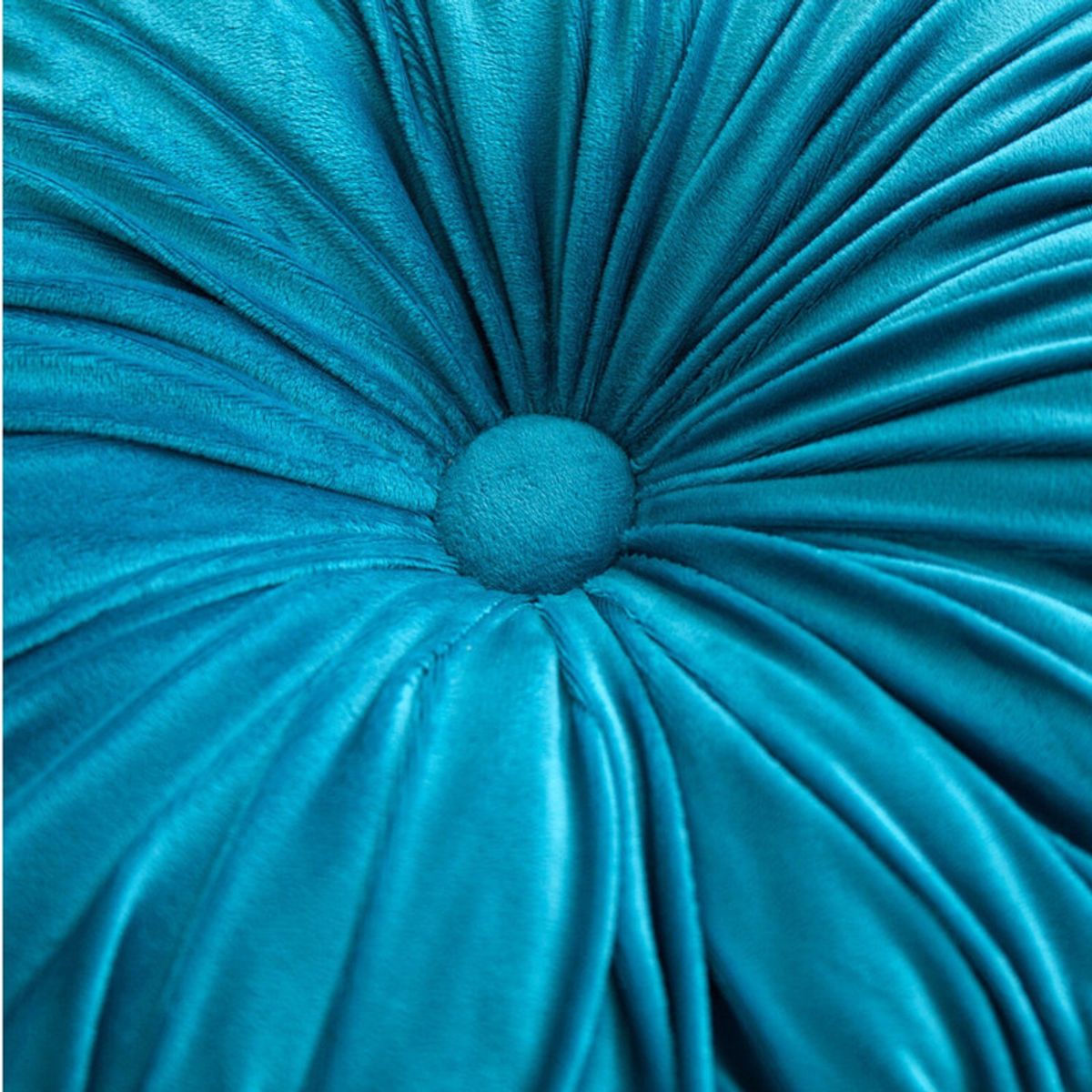 GENERICO - Cojin Redondo De Terciopelo Decorativo Elegante 37cm Amarillo