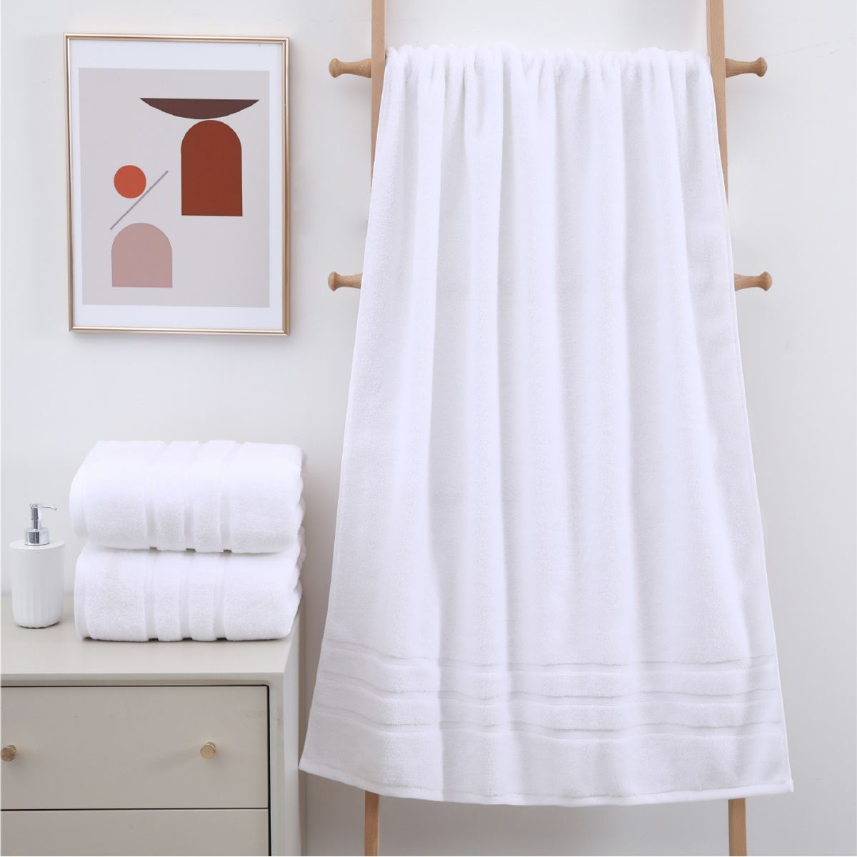 BLAIR HOME - Set 2 Toallas Ducha 76 x 137 cm Algodón White Blair Home 1 un