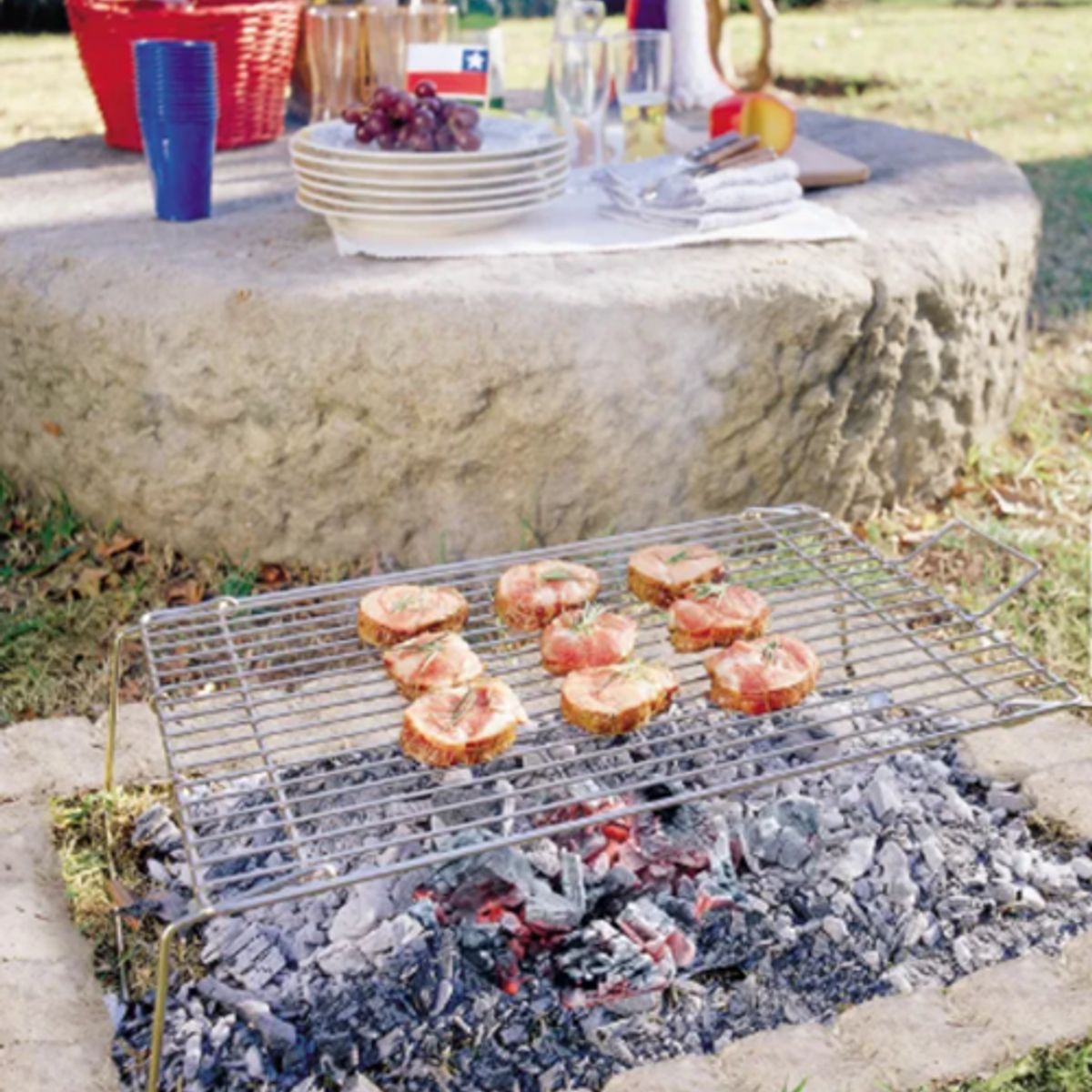 GENERICO - Parrilla Camping Plegable Grilltech Asado Paseo Color Gris