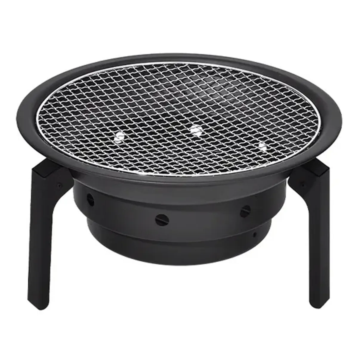 GENERICO - Parrilla A Carbón Barbacoa Portatil Camping Senderismo Color Negro