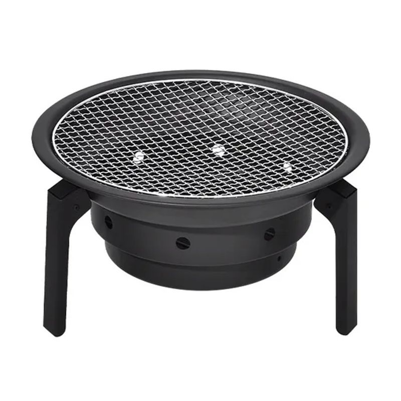 GENERICO - Parrilla A Carbón Barbacoa Portatil Camping Senderismo Color Negro