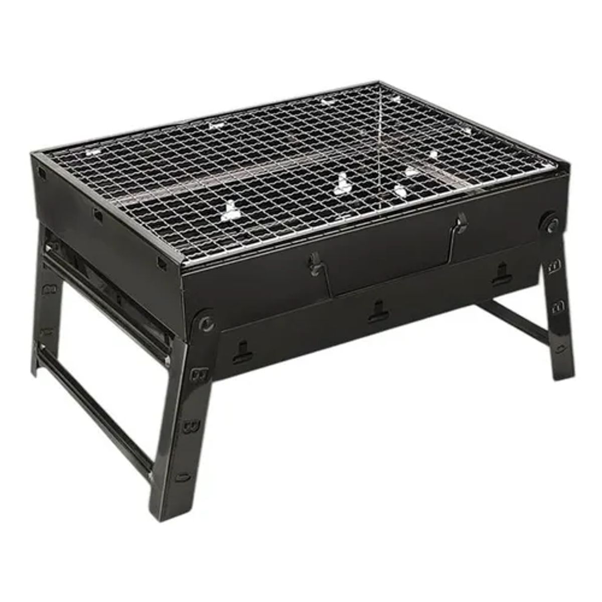 GENERICO - Parrilla Portátil Barbacoa Asado Grill Plegable Negra Carbon