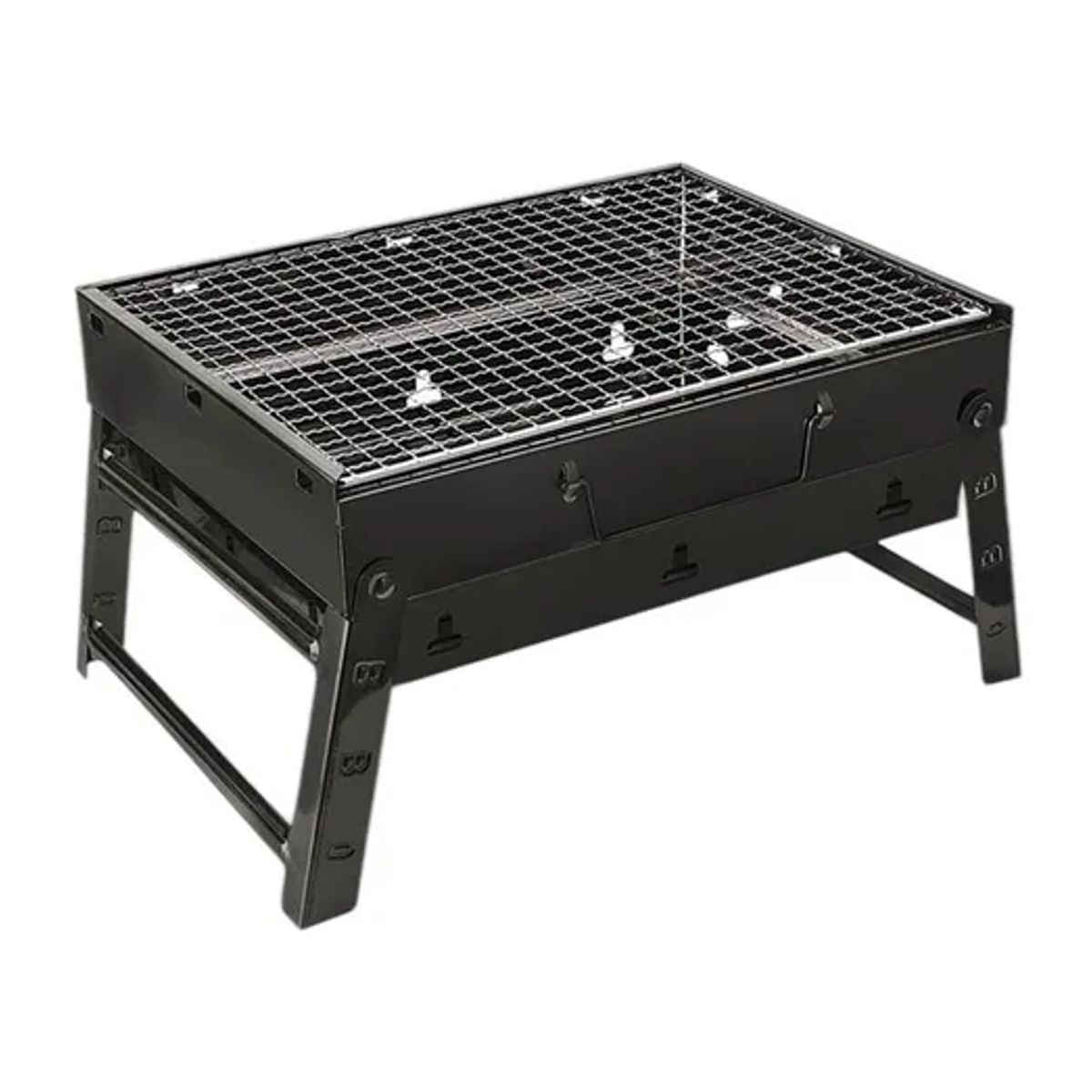GENERICO - Parrilla Portátil Barbacoa Asado Grill Plegable Negra Carbon
