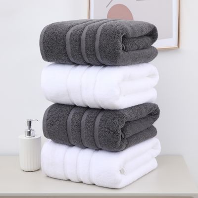 Imagen 2 del producto Set 2 Toallas Ducha 76 x 137 cm Algodón Gris