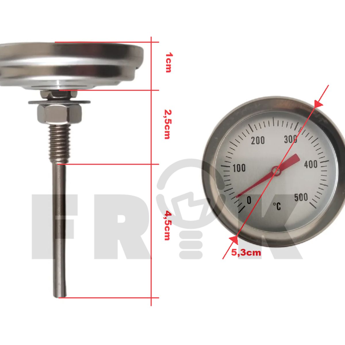 OEM - Termometro para Horno de Parrilla Gas Indicador de Temperatura