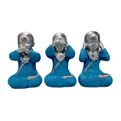 GENERICO - Set Figura Buda Ciego S M Blco Grande Ambienteyaromas