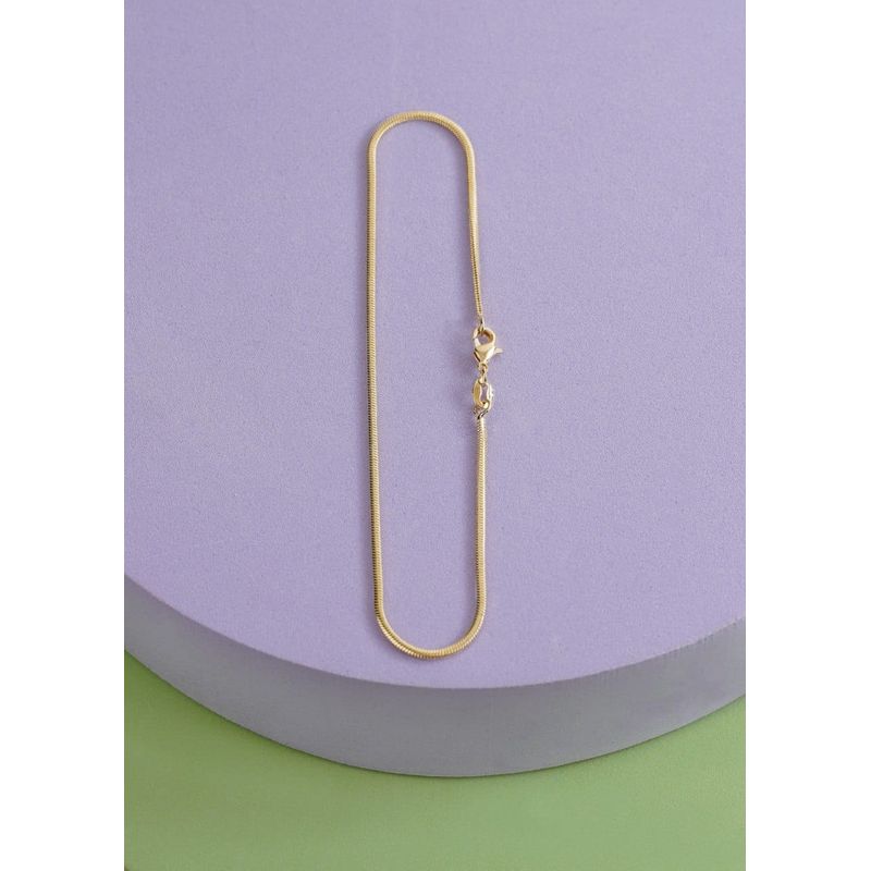 GENERICO - Tobillera piel de serpiente oro laminado 18k