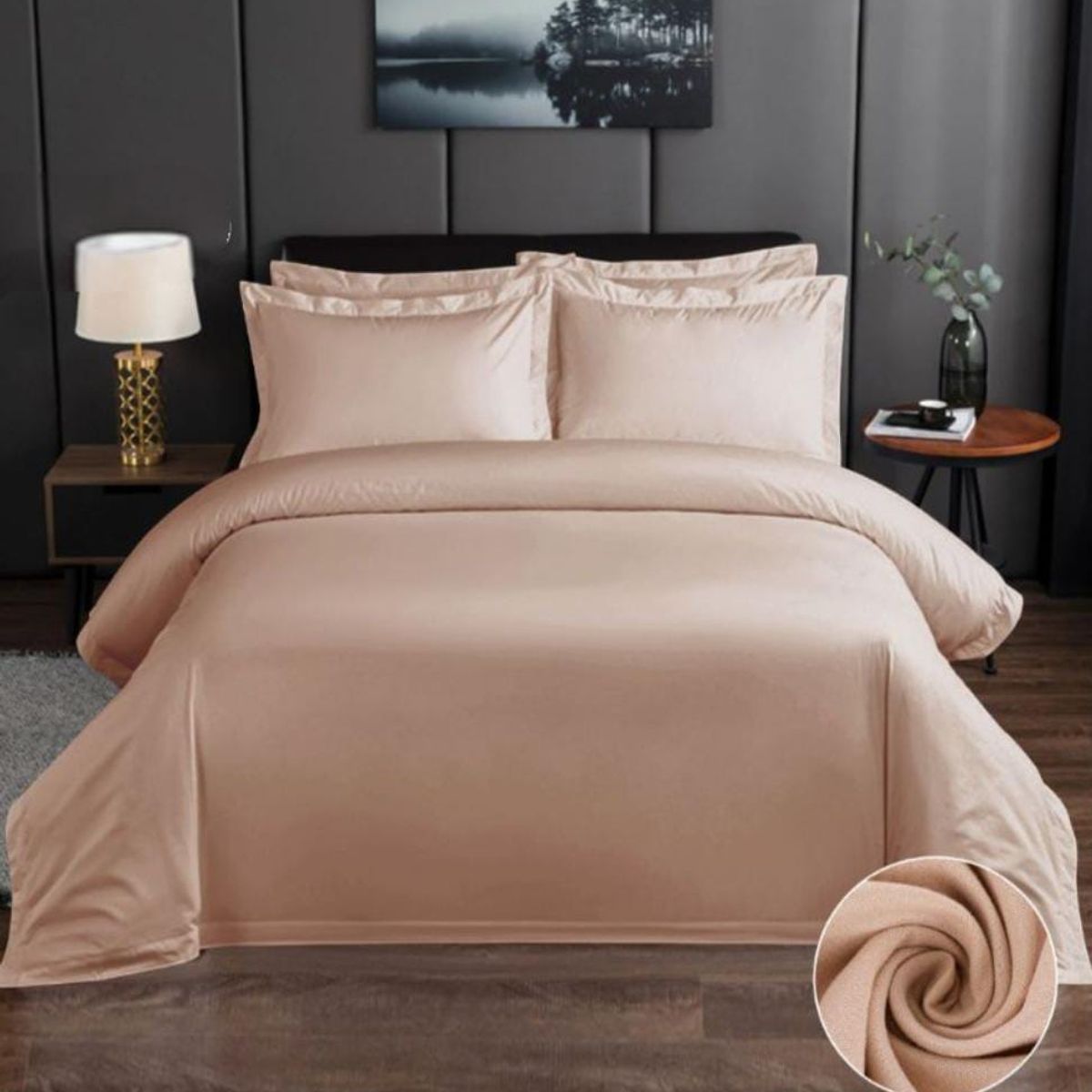 HOMEY - Pack  De 2 Sabanas Bajeras  1.5 Plaza 100% Poliester Color Beige