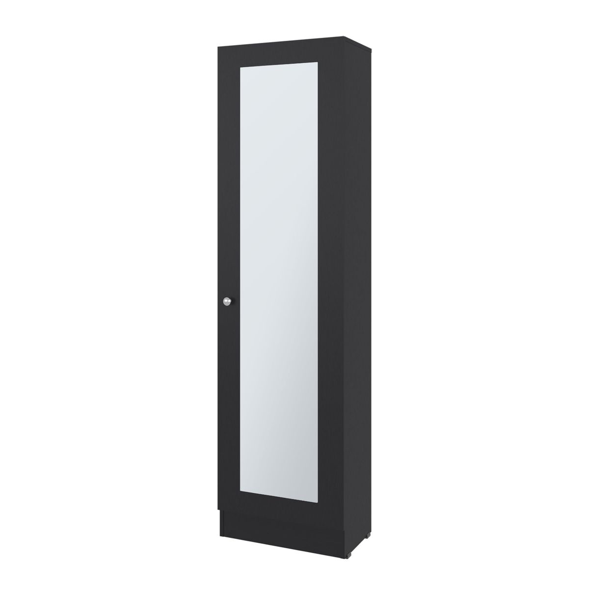 FMFURNITURE - Closet 1 Puerta Con Espejo 1801x491x302 Cm Negro
