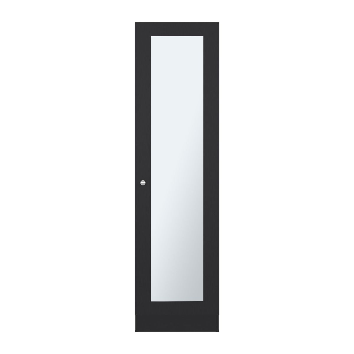 FMFURNITURE - Closet 1 Puerta Con Espejo 1801x491x302 Cm Negro