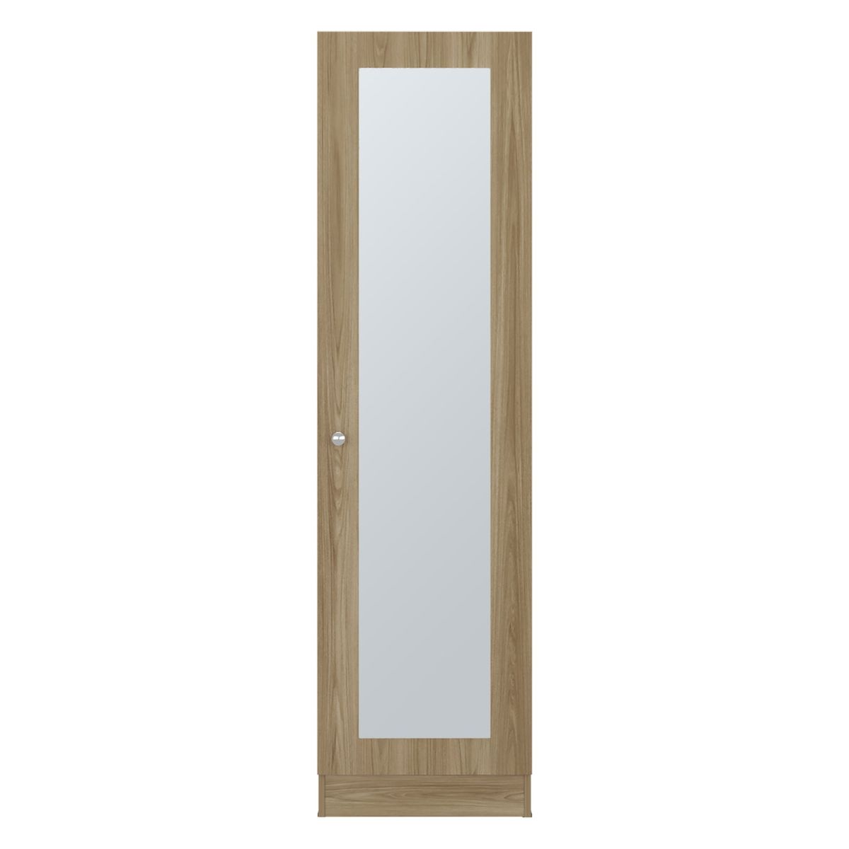 FMFURNITURE - Closet 1 Puerta Con Espejo 1801x491x302 Cm Café Claro