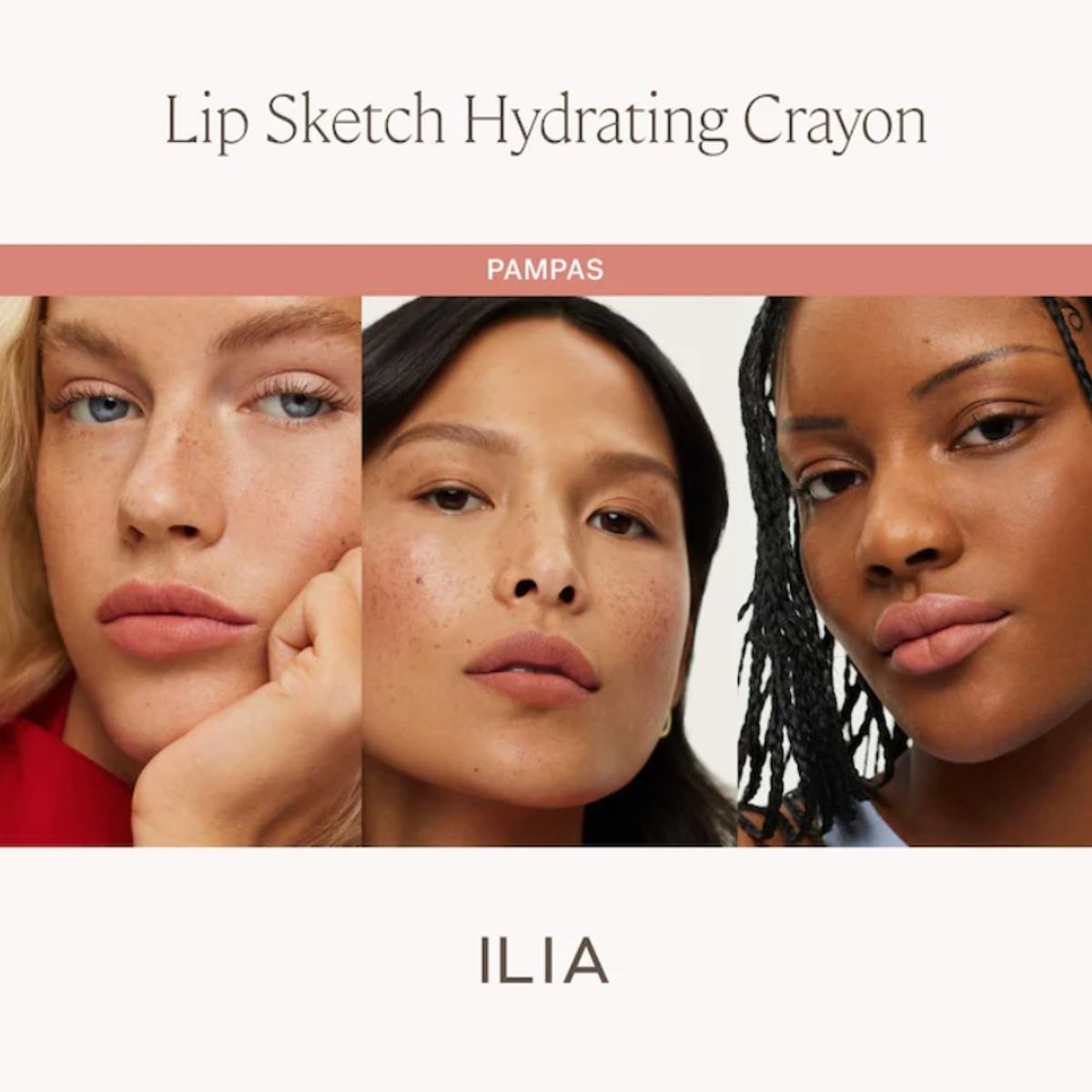 ILIA BEAUTY - Labial + Delineador Hidratante Lip Sketch Pampas - Durazno suave ILIA