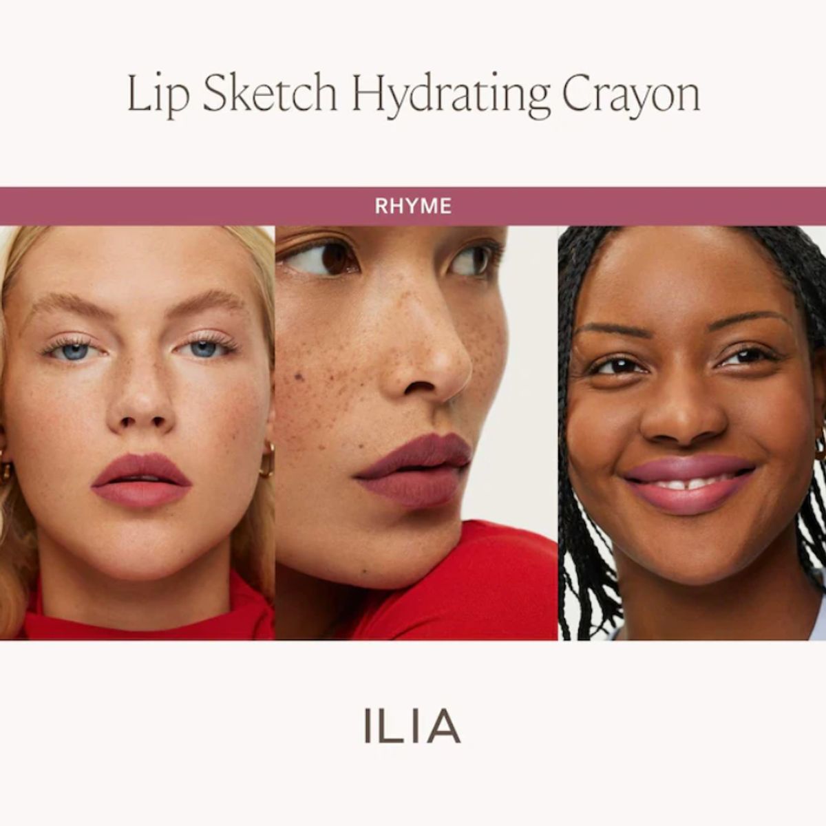 ILIA BEAUTY - Labial + Delineador Hidratante Lip Sketch Rhyme - Malva frío ILIA