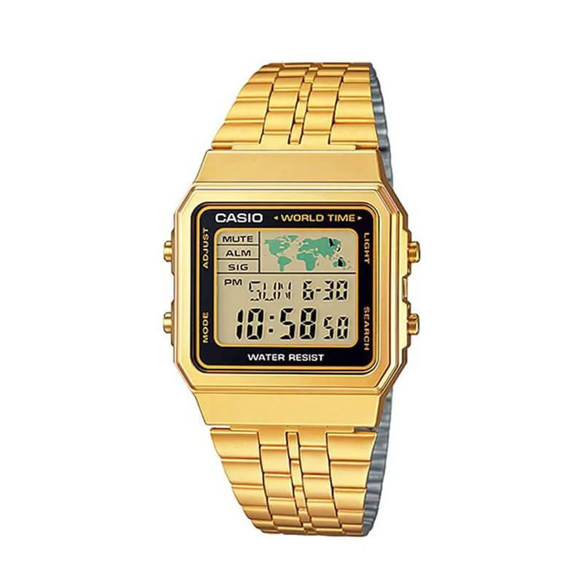 CASIO - Reloj World Time Casio Vintage Unusex A500WGA-1DF Dorado