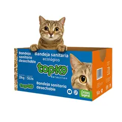 GENERICO - Arena Top-k9 Ecológica 100% Vegetal Bandeja Desechable 2kg