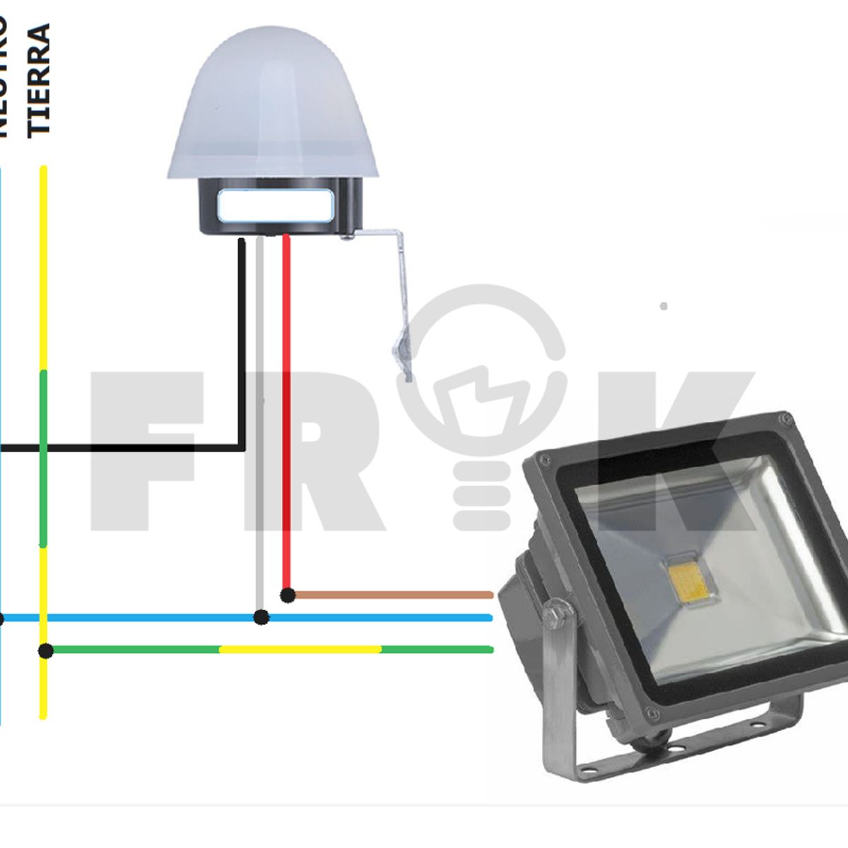 OEM - Fotocelda Con Base 220V 10A Encendido de Focos
