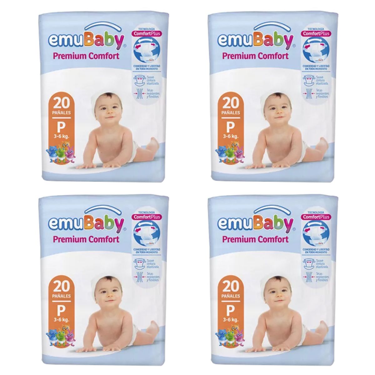 EMUBABY - Pañal Emubaby Comfort X4 P 20 (80 Pañales)