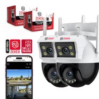 Camara de Seguridad Domo 4MP 2.4Ghz Wifi Impermeable Exterior x2