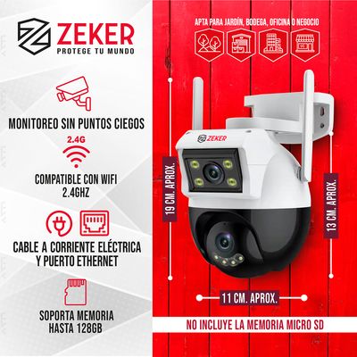 Imagen 2 del producto Camara de Seguridad Domo 4MP 2.4Ghz Wifi Impermeable Exterior x2