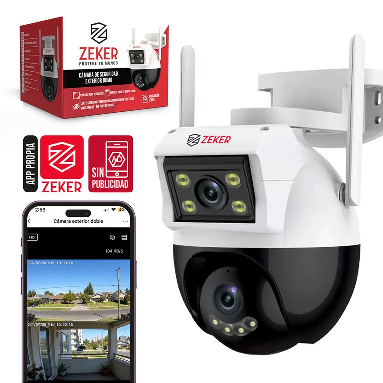 Camara de Seguridad Domo 4MP 2.4G Wifi Impermeable Exterior