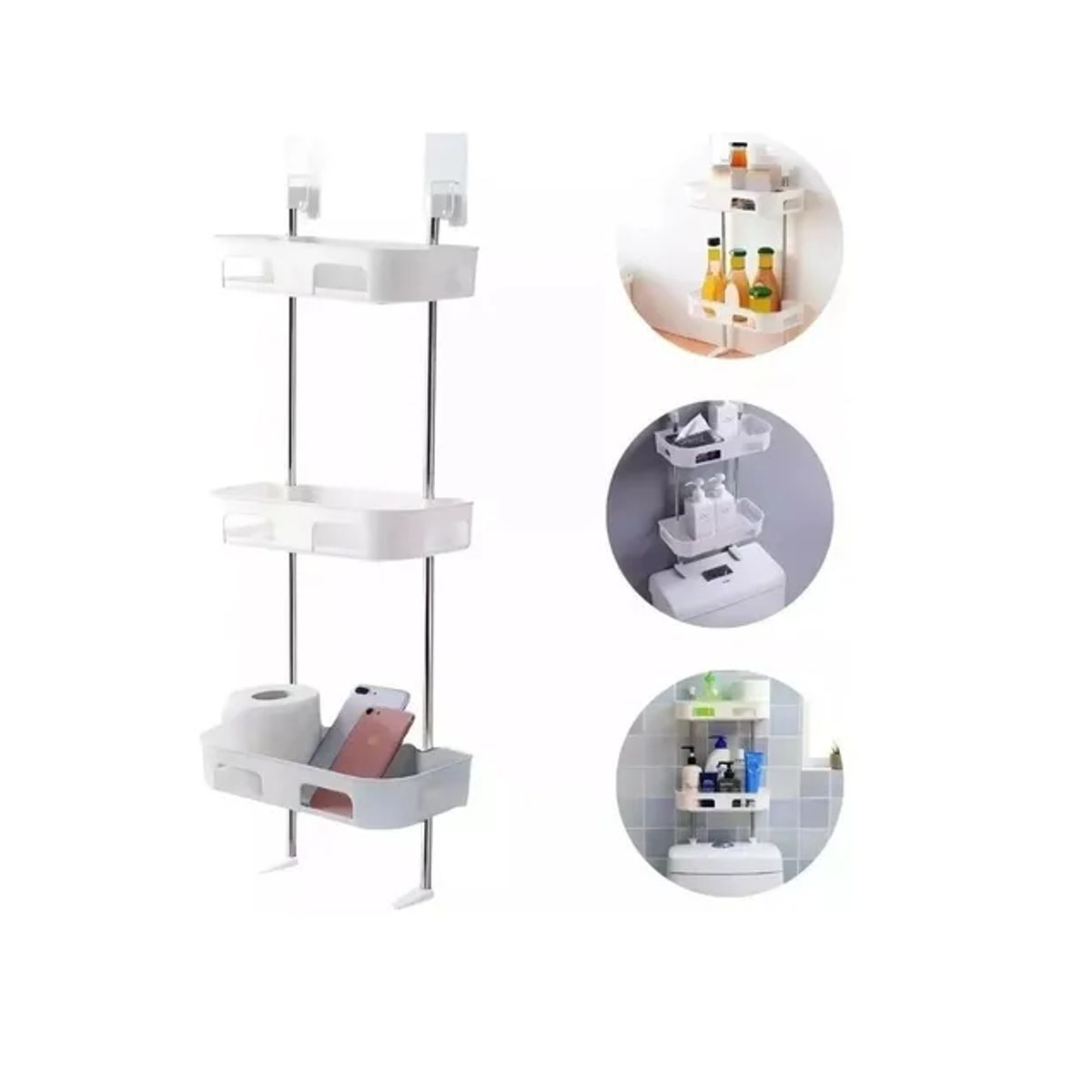 GENERICO - Estante Organizador De Baño Inodoro Cocina Repisa 3 Niveles