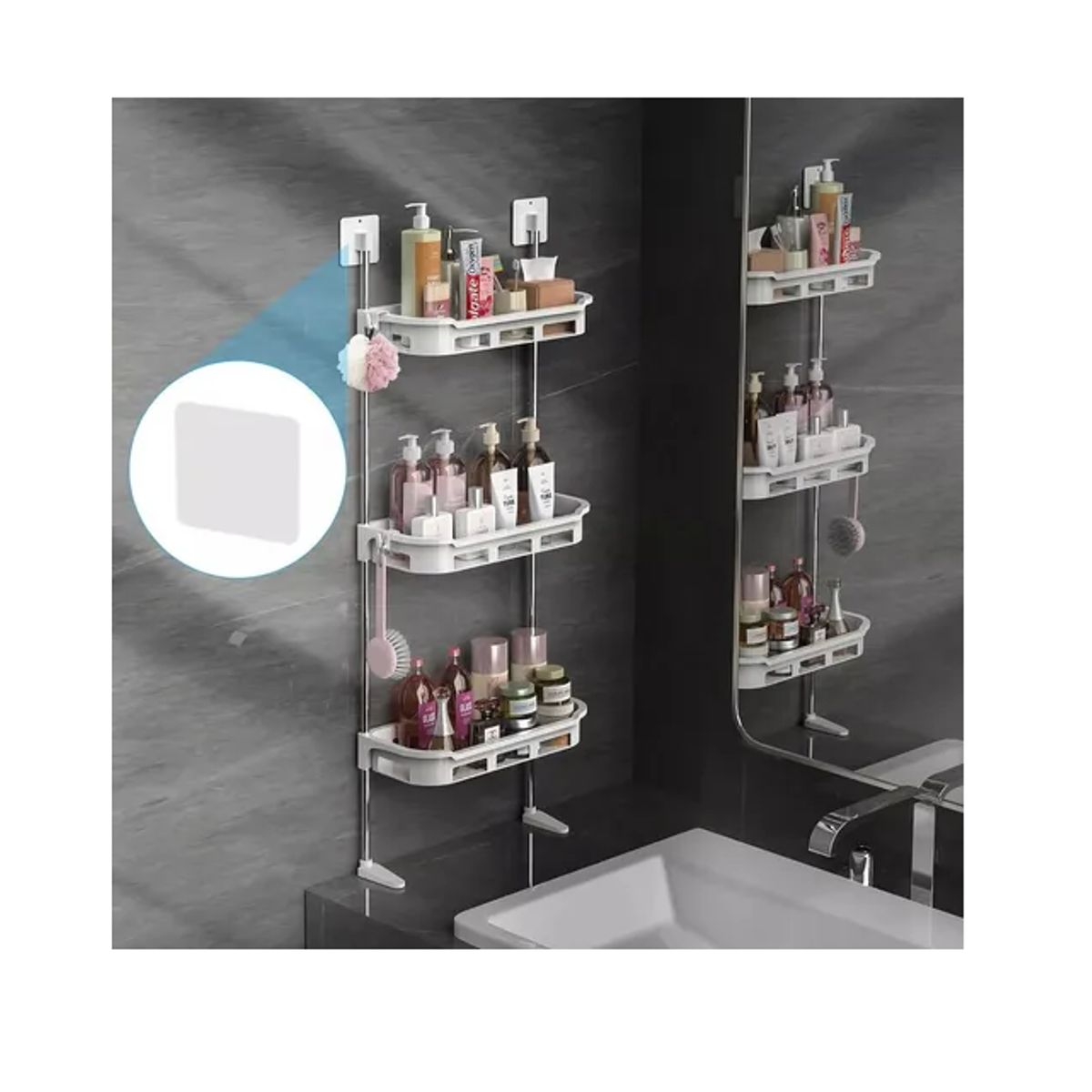 GENERICO - Estante Organizador De Baño Inodoro Cocina Repisa 3 Niveles