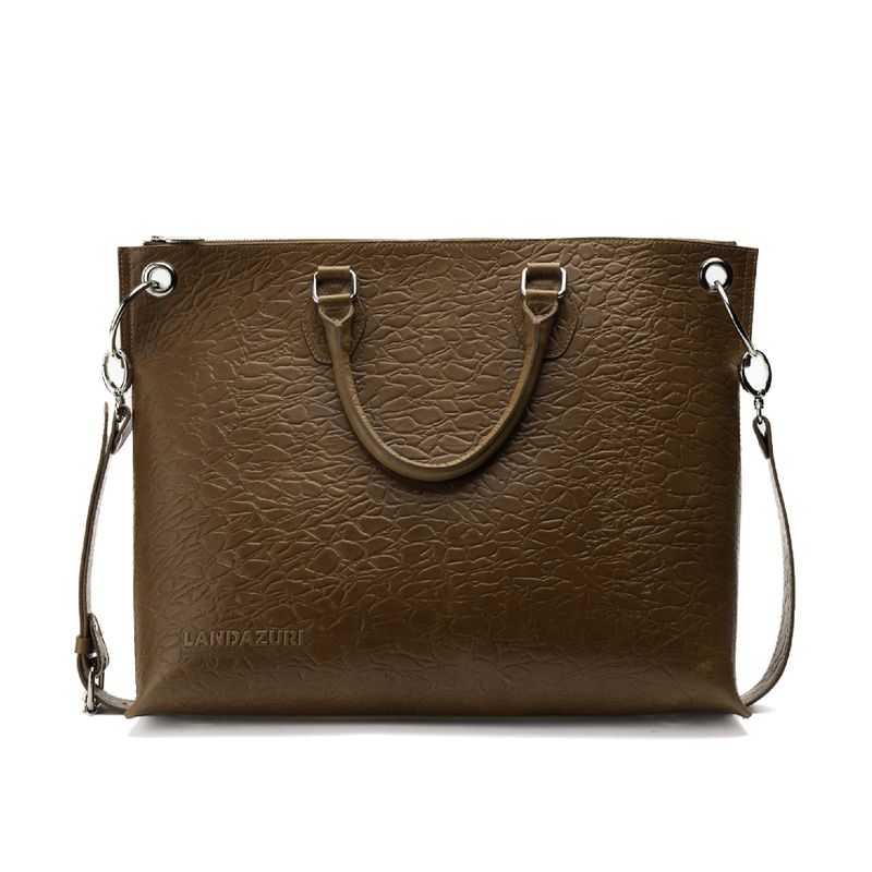 LANDAZURI - Bolso de Diseñador Café Cantera Landazuri