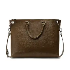 LANDAZURI - Bolso de Diseñador Café Cantera