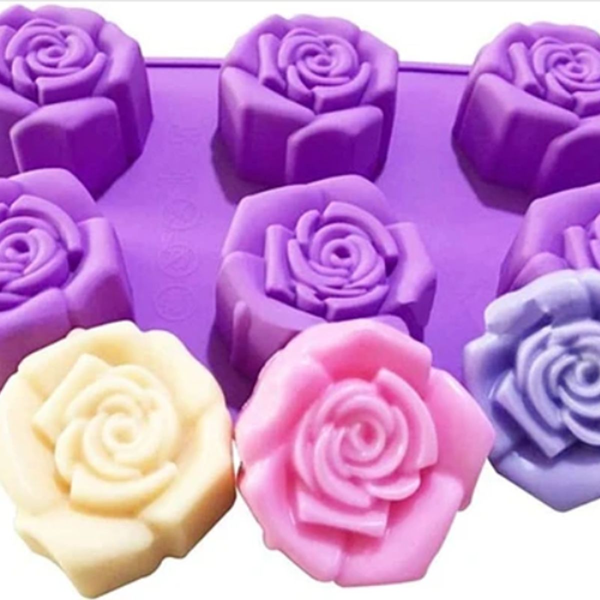 GENERICO - Molde de Silicona Rosas  6 Cocina Horno Chocolate Jabon