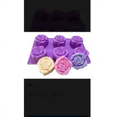 GENERICO - Molde de Silicona Rosas 6 Cocina Horno Chocolate Jabon