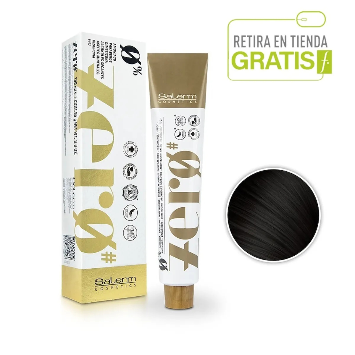 SALERM - SALERM Tintura Zero Sin Amoniaco 1,0 Negro