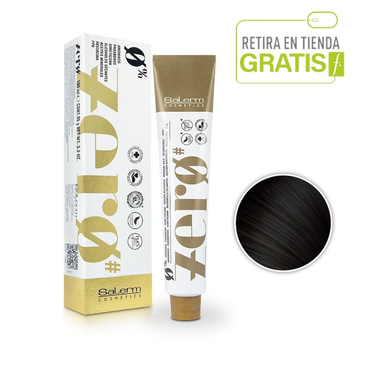 SALERM - SALERM Tintura Zero Sin Amoniaco 1,0 Negro
