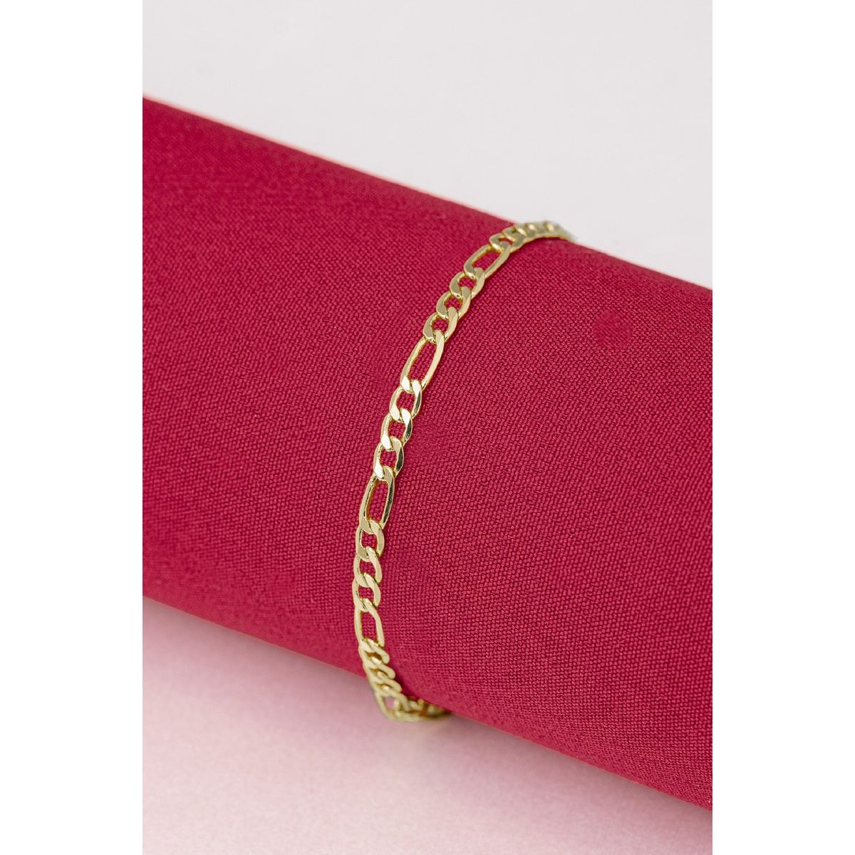 GENERICO - Pulsera tejido crtier semi delgada oro laminado 18k