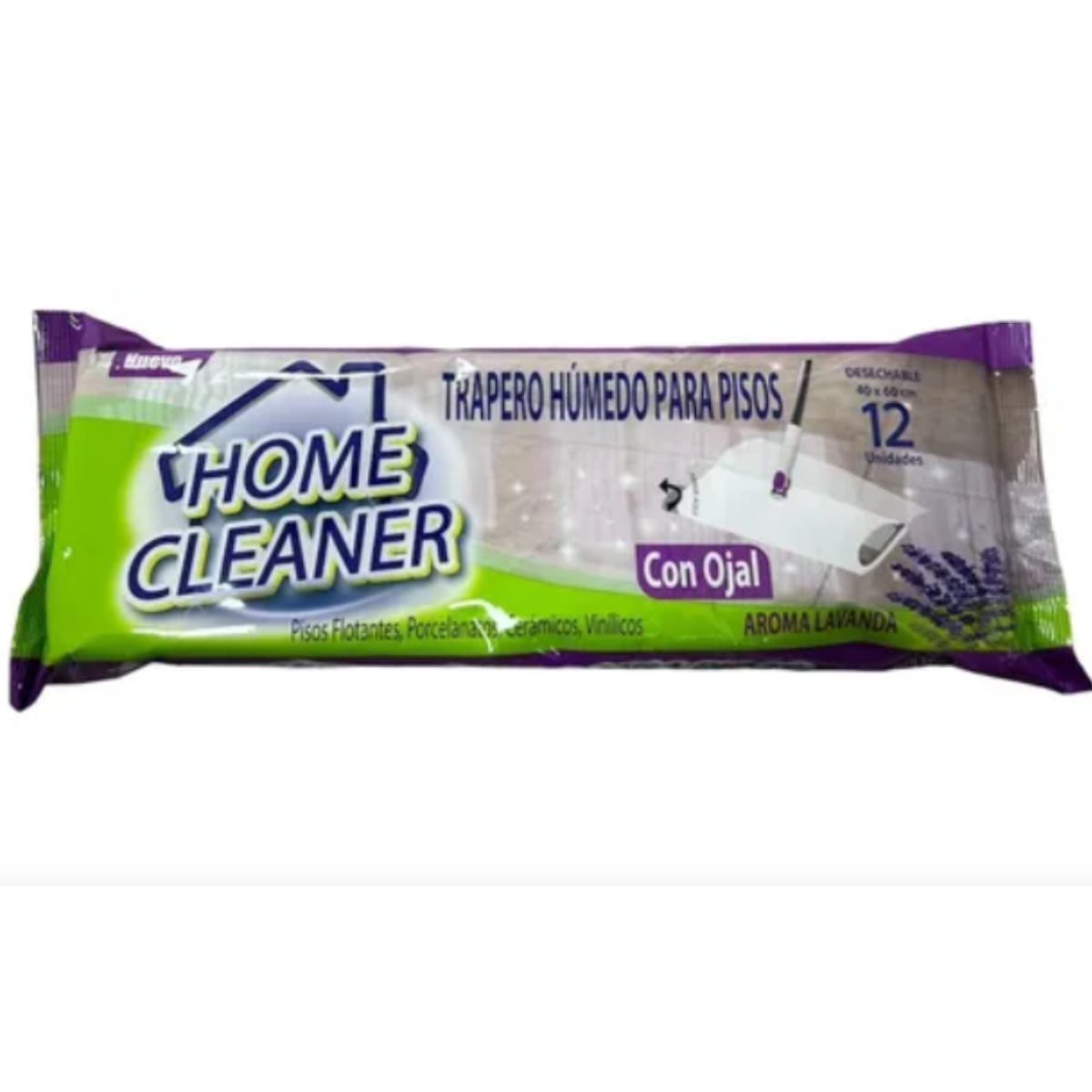 GENERICO - Trapero Humedo Home Cleaner Aroma Lavanda 12unid