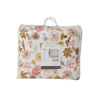 Cubrecama Quilt Sherpa Estampado 1.5 plaza Blanco Rosas
