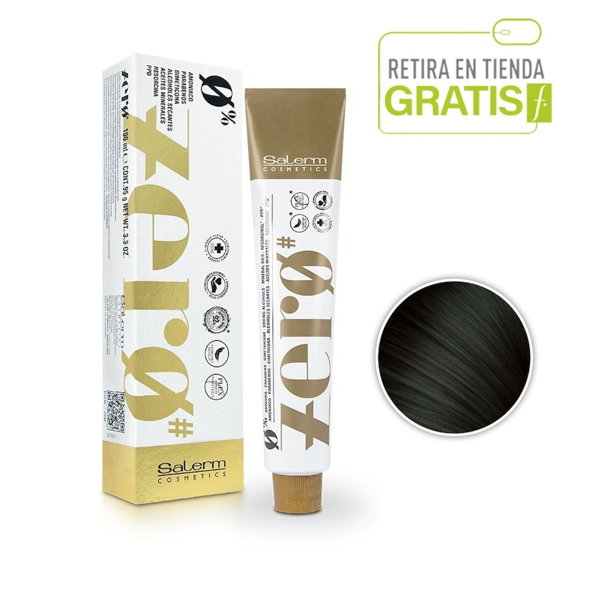 SALERM - SALERM Tintura Zero Sin Amoniaco 3,0 Castaño Oscuro