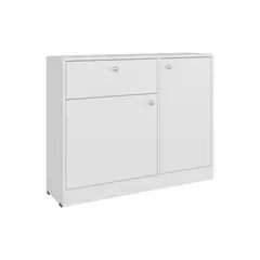 FMFURNITURE - Comoda 2 Puertas 80x100x302 Cm Blanco