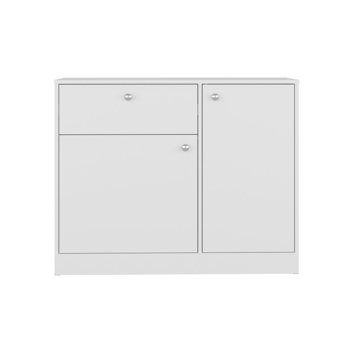 FMFURNITURE - Comoda 2 Puertas 80x100x302 Cm Blanco