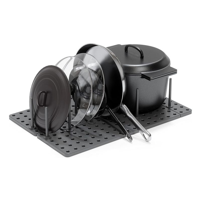 GENERICO - Estante Ajustable Drenaje Cocina 2 Cajones Organizador Gris