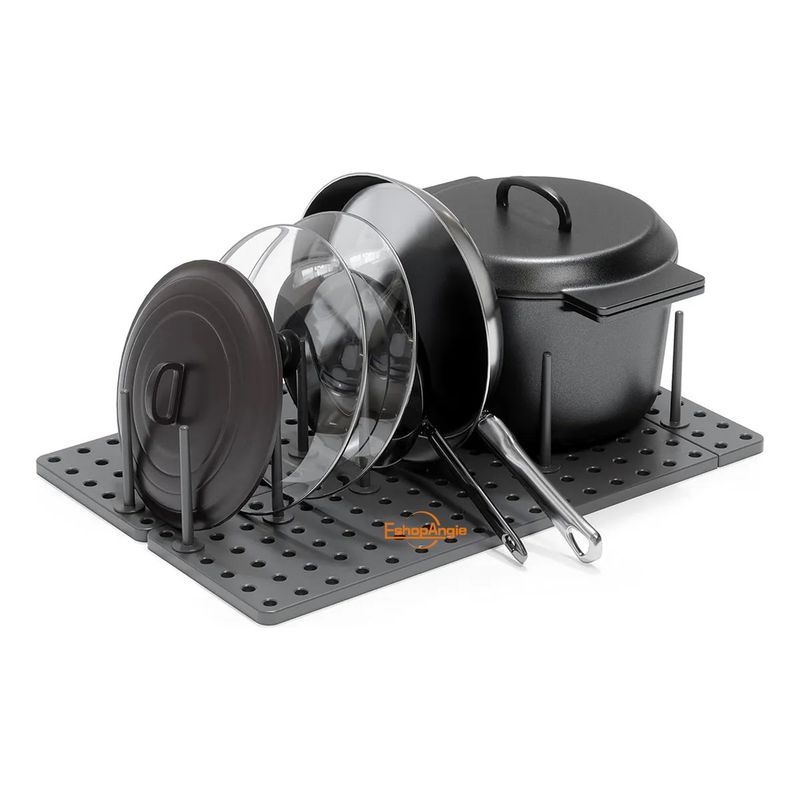 GENERICO - Estante Ajustable Drenaje Cocina Cajón Gris Oscuro 2 Piezas