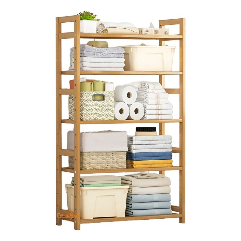 GENERICO - Organizador Bambú Ajustable 5 Niveles para Cocina Baño