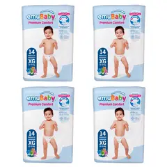 EMUBABY - Pañal Comfort X4 XG 14 (56 Pañales)